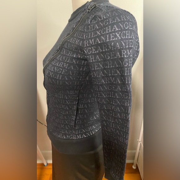 Armani Side Zipper All Over Logo Shirt/Jacket - Picture 7 of 13